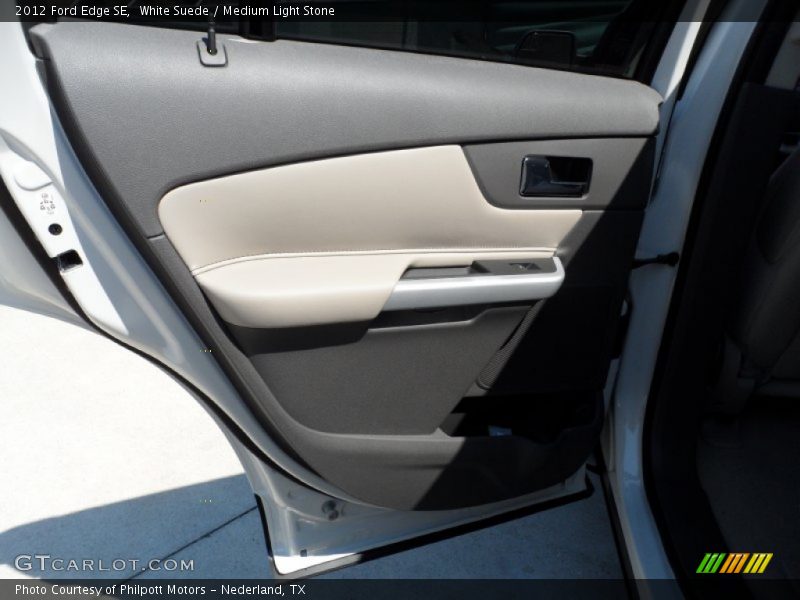 White Suede / Medium Light Stone 2012 Ford Edge SE
