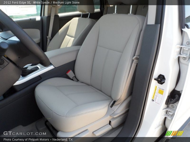 White Suede / Medium Light Stone 2012 Ford Edge SE