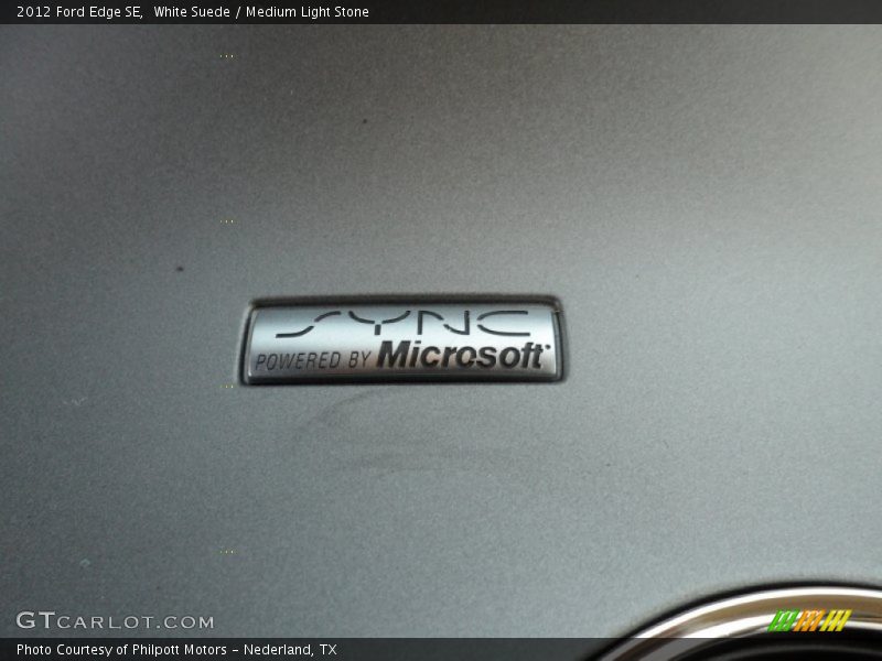 White Suede / Medium Light Stone 2012 Ford Edge SE