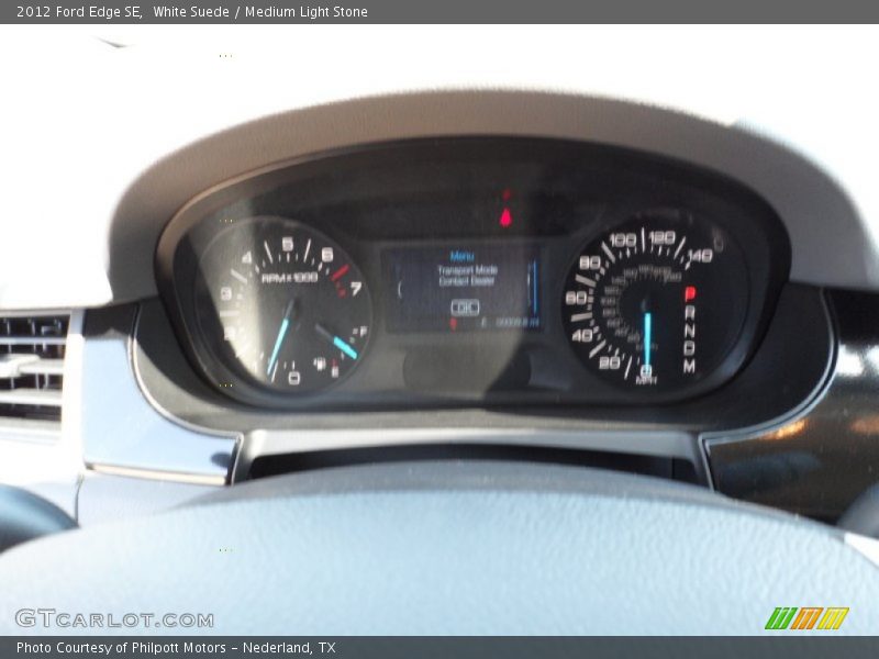 White Suede / Medium Light Stone 2012 Ford Edge SE