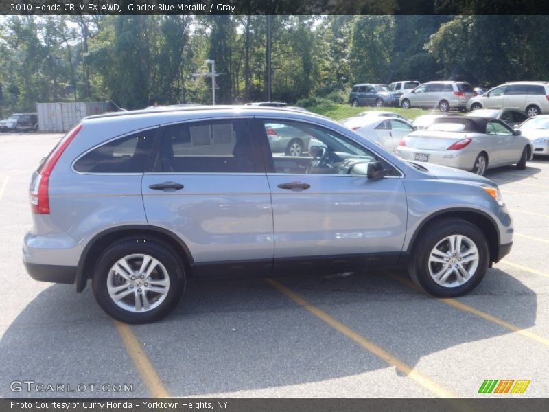 Glacier Blue Metallic / Gray 2010 Honda CR-V EX AWD