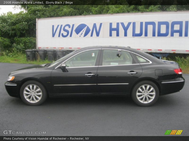 Ebony Black / Beige 2008 Hyundai Azera Limited