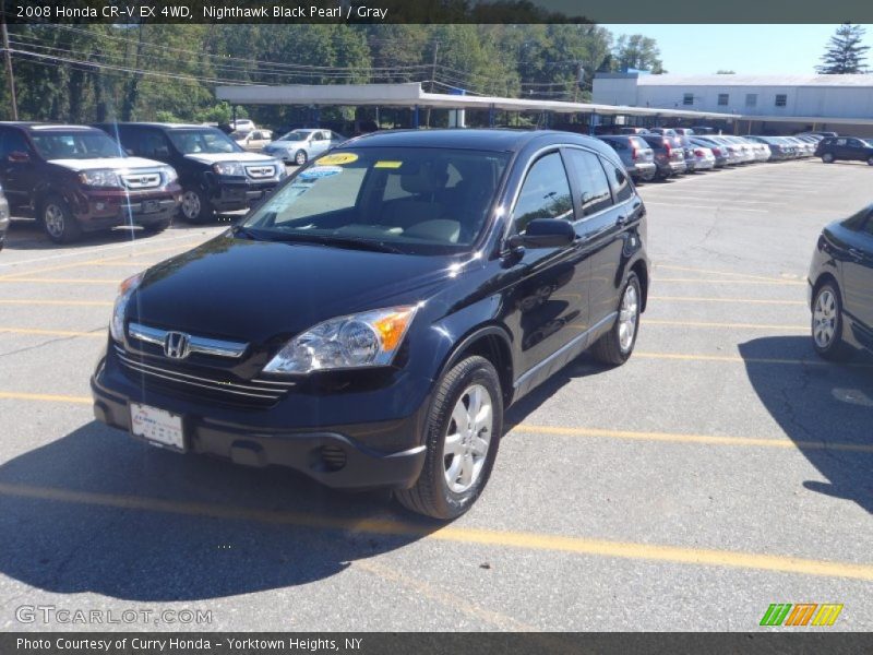 Nighthawk Black Pearl / Gray 2008 Honda CR-V EX 4WD