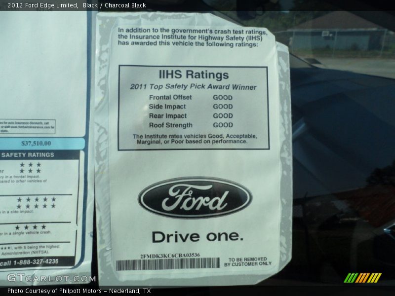  2012 Edge Limited Window Sticker