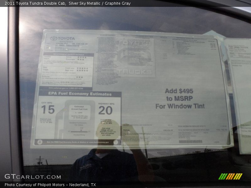 Silver Sky Metallic / Graphite Gray 2011 Toyota Tundra Double Cab