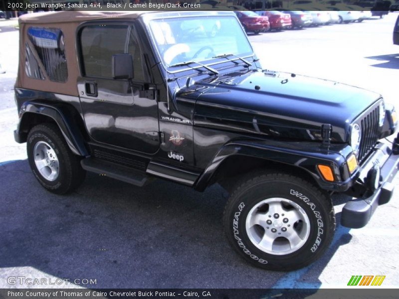 Black / Camel Beige/Dark Green 2002 Jeep Wrangler Sahara 4x4