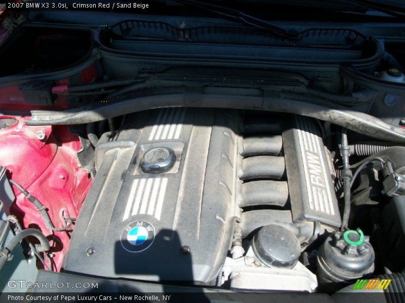 Crimson Red / Sand Beige 2007 BMW X3 3.0si