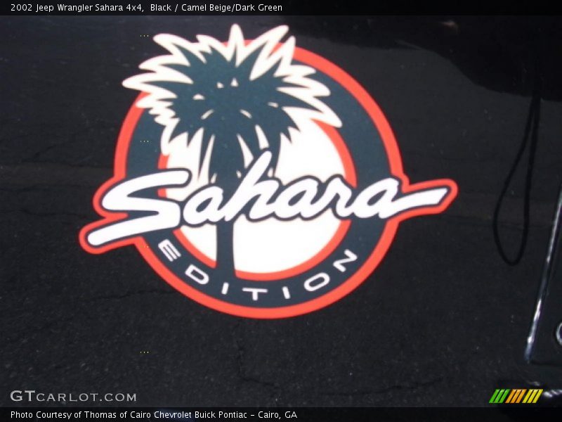 Black / Camel Beige/Dark Green 2002 Jeep Wrangler Sahara 4x4