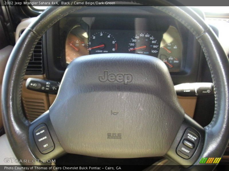 Black / Camel Beige/Dark Green 2002 Jeep Wrangler Sahara 4x4