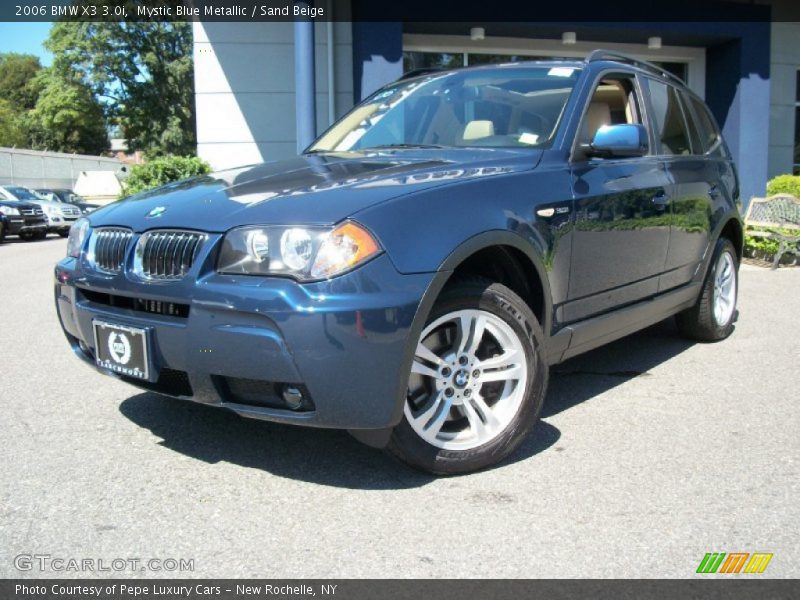 Mystic Blue Metallic / Sand Beige 2006 BMW X3 3.0i