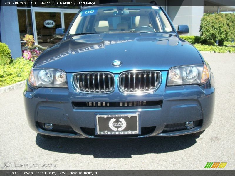 Mystic Blue Metallic / Sand Beige 2006 BMW X3 3.0i