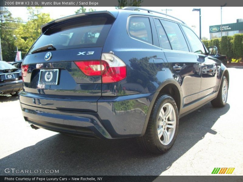 Mystic Blue Metallic / Sand Beige 2006 BMW X3 3.0i