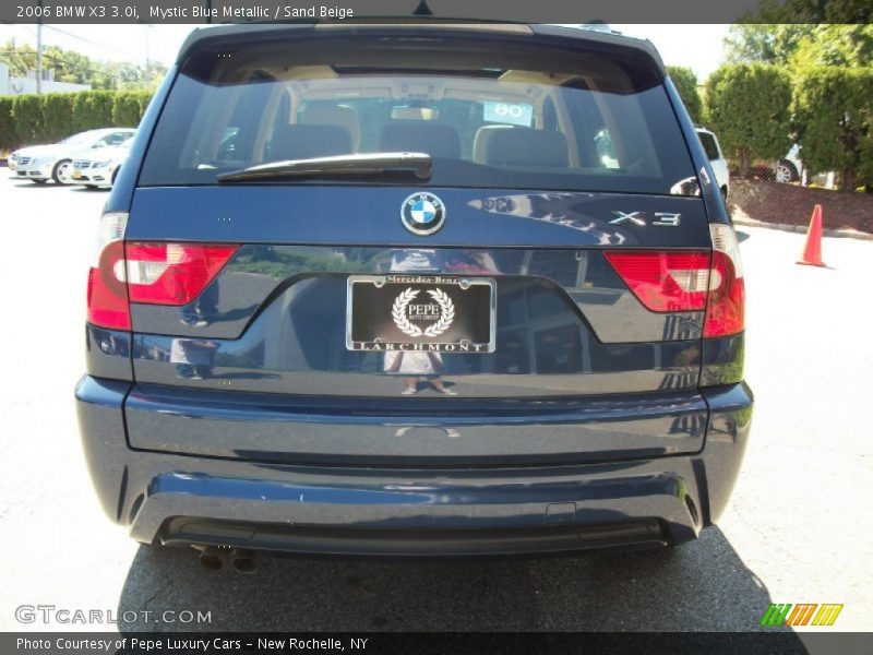 Mystic Blue Metallic / Sand Beige 2006 BMW X3 3.0i