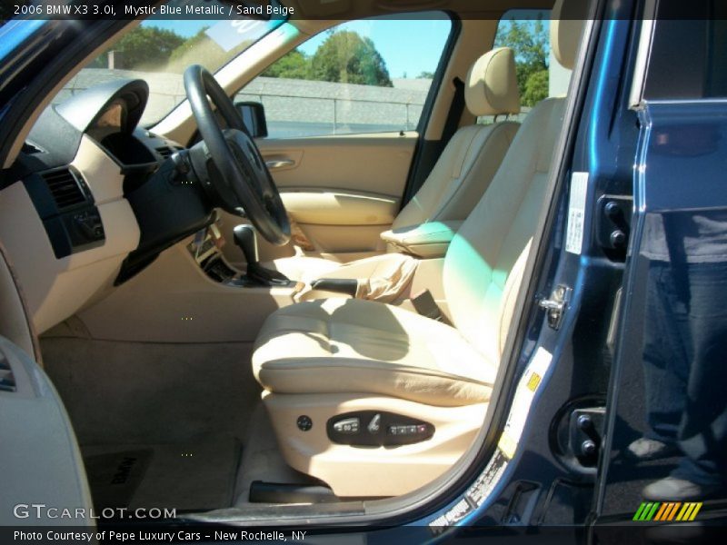 Mystic Blue Metallic / Sand Beige 2006 BMW X3 3.0i