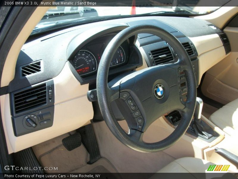 Mystic Blue Metallic / Sand Beige 2006 BMW X3 3.0i