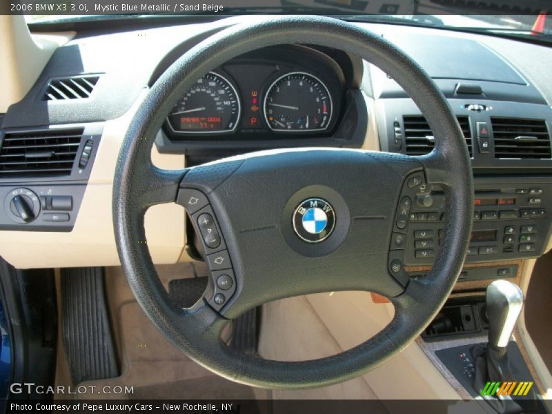 Mystic Blue Metallic / Sand Beige 2006 BMW X3 3.0i