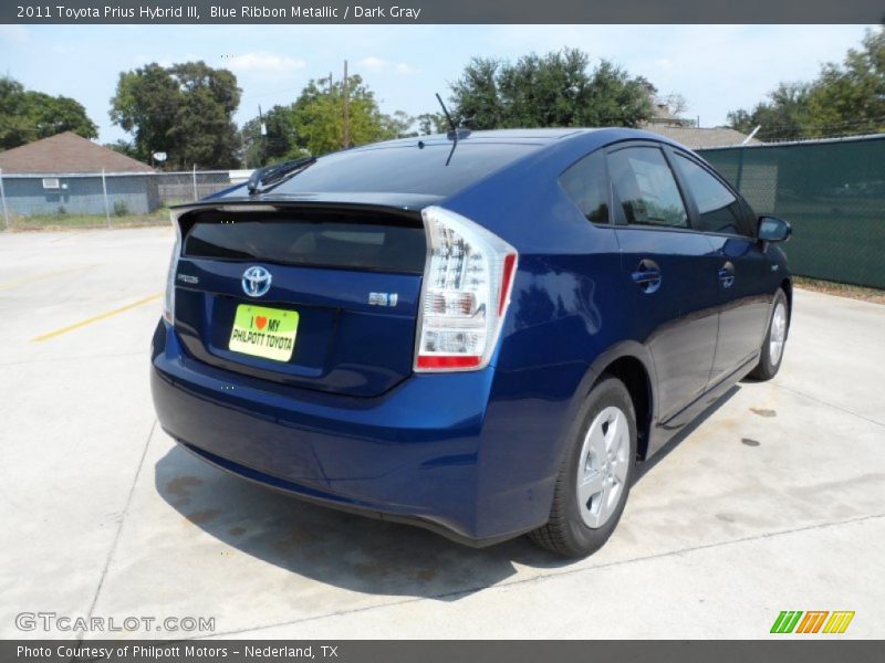 Blue Ribbon Metallic / Dark Gray 2011 Toyota Prius Hybrid III