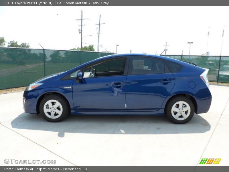 Blue Ribbon Metallic / Dark Gray 2011 Toyota Prius Hybrid III
