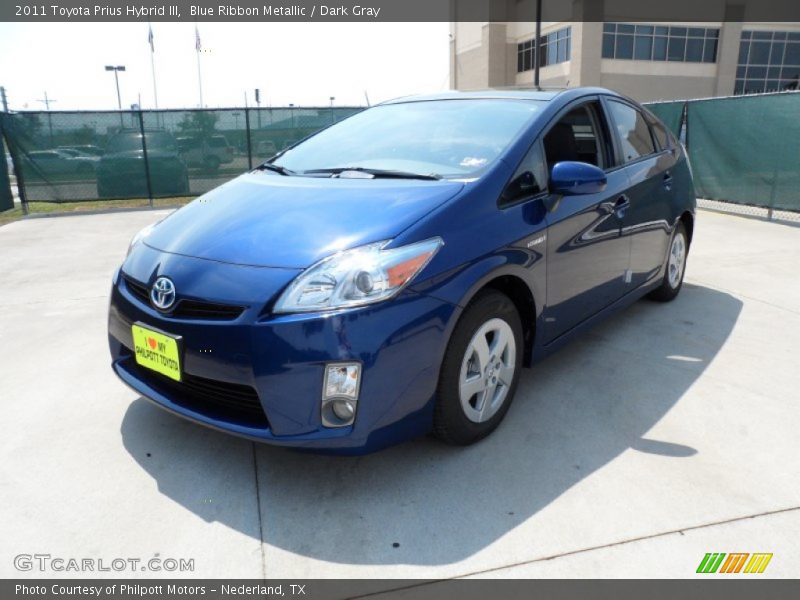 Blue Ribbon Metallic / Dark Gray 2011 Toyota Prius Hybrid III