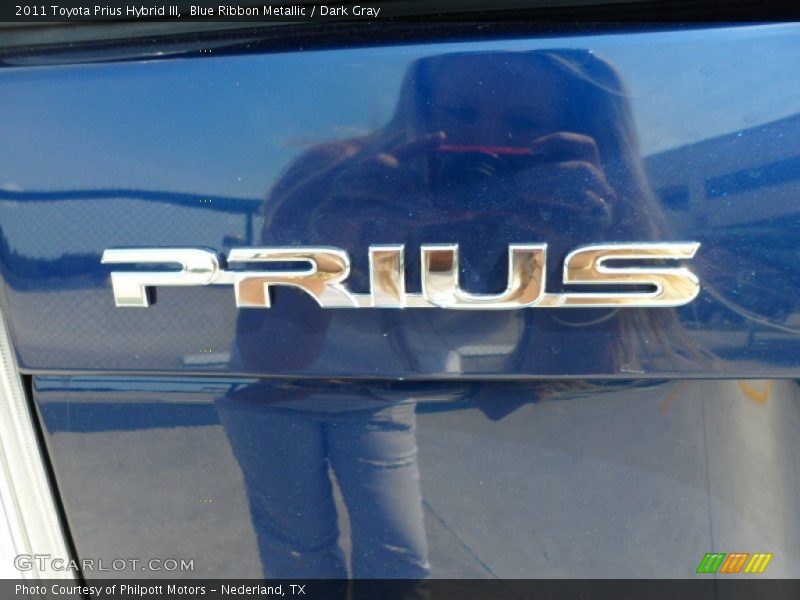 Blue Ribbon Metallic / Dark Gray 2011 Toyota Prius Hybrid III