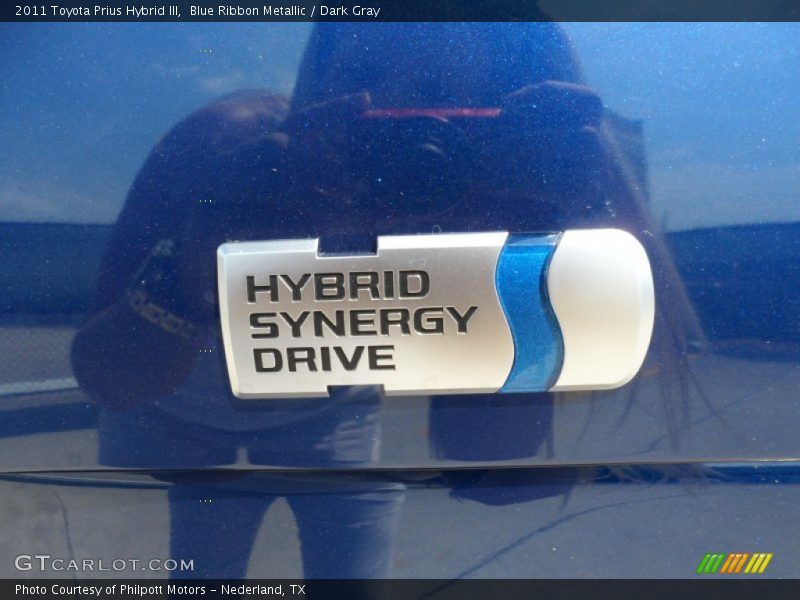 Blue Ribbon Metallic / Dark Gray 2011 Toyota Prius Hybrid III