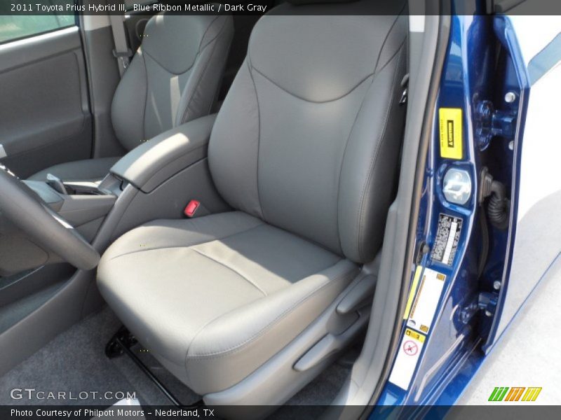 Blue Ribbon Metallic / Dark Gray 2011 Toyota Prius Hybrid III