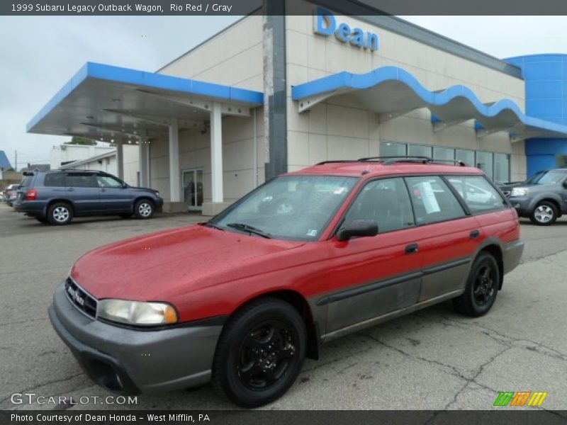 Rio Red / Gray 1999 Subaru Legacy Outback Wagon