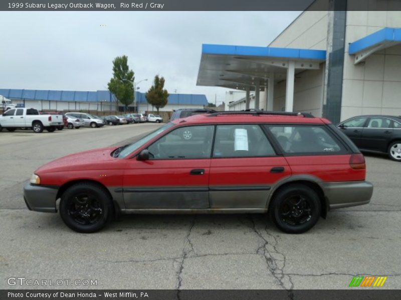 Rio Red / Gray 1999 Subaru Legacy Outback Wagon