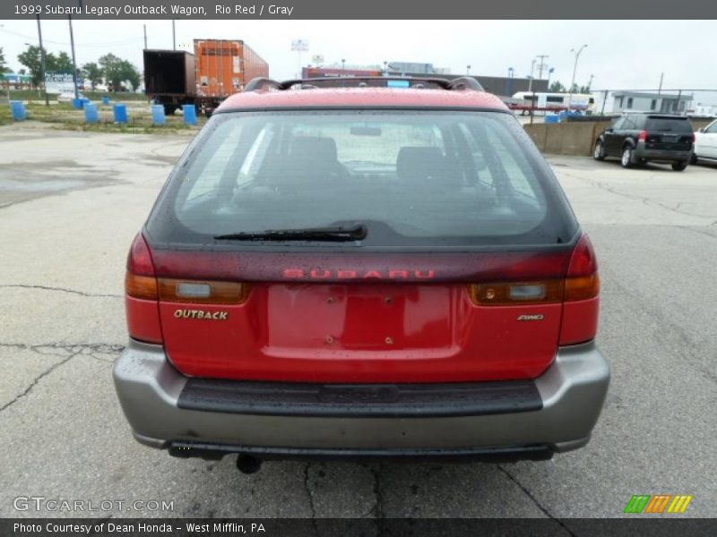 Rio Red / Gray 1999 Subaru Legacy Outback Wagon