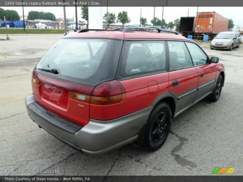 Rio Red / Gray 1999 Subaru Legacy Outback Wagon