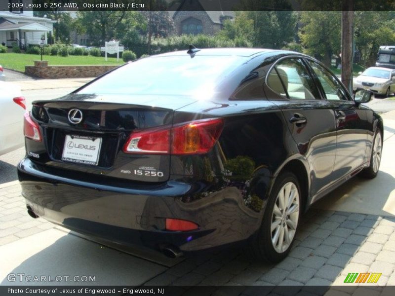 Obsidian Black / Ecru 2009 Lexus IS 250 AWD