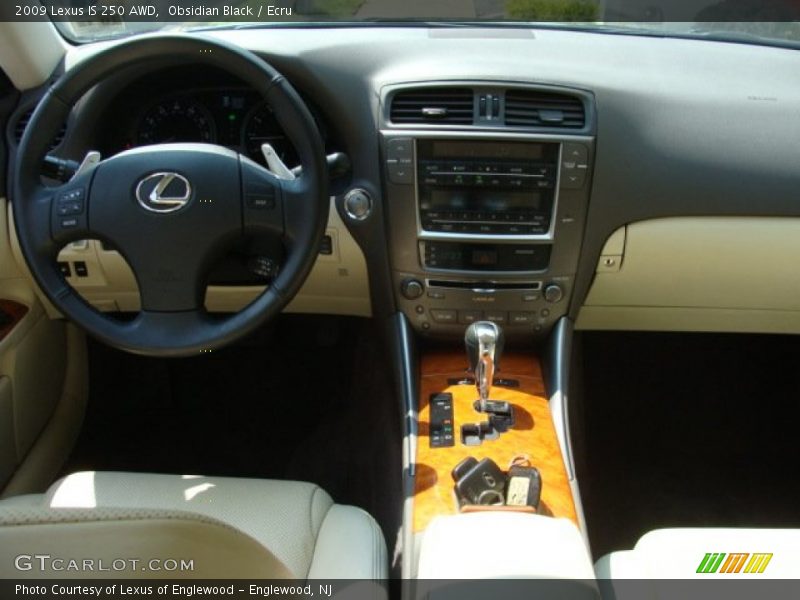 Obsidian Black / Ecru 2009 Lexus IS 250 AWD