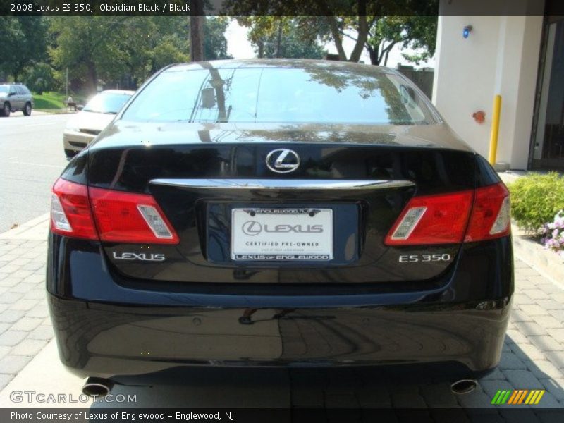 Obsidian Black / Black 2008 Lexus ES 350