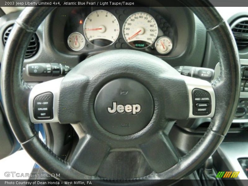 Atlantic Blue Pearl / Light Taupe/Taupe 2003 Jeep Liberty Limited 4x4