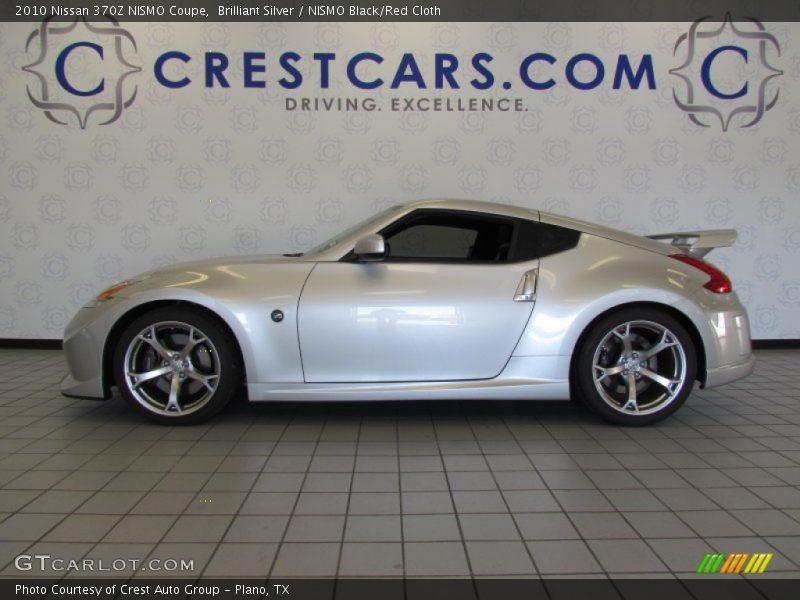 Brilliant Silver / NISMO Black/Red Cloth 2010 Nissan 370Z NISMO Coupe