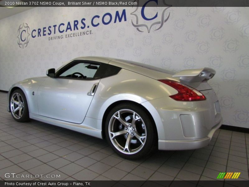 Brilliant Silver / NISMO Black/Red Cloth 2010 Nissan 370Z NISMO Coupe