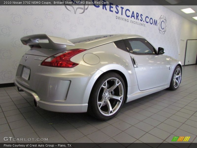 Brilliant Silver / NISMO Black/Red Cloth 2010 Nissan 370Z NISMO Coupe