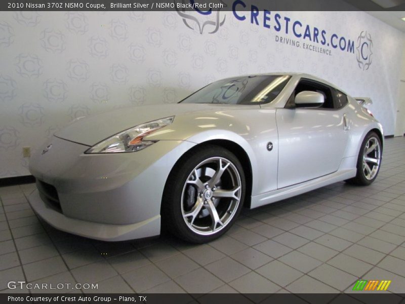 Brilliant Silver / NISMO Black/Red Cloth 2010 Nissan 370Z NISMO Coupe