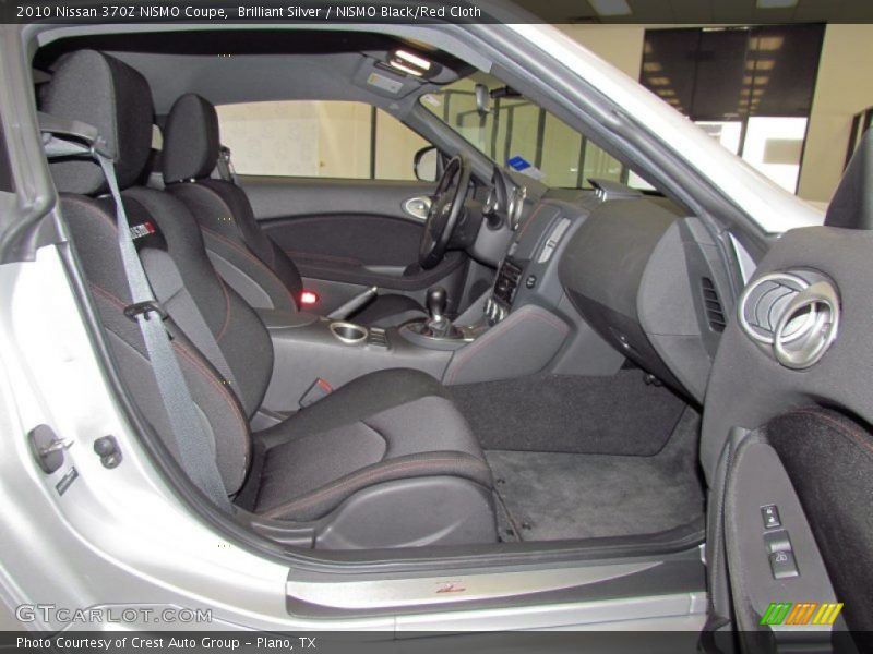 Brilliant Silver / NISMO Black/Red Cloth 2010 Nissan 370Z NISMO Coupe