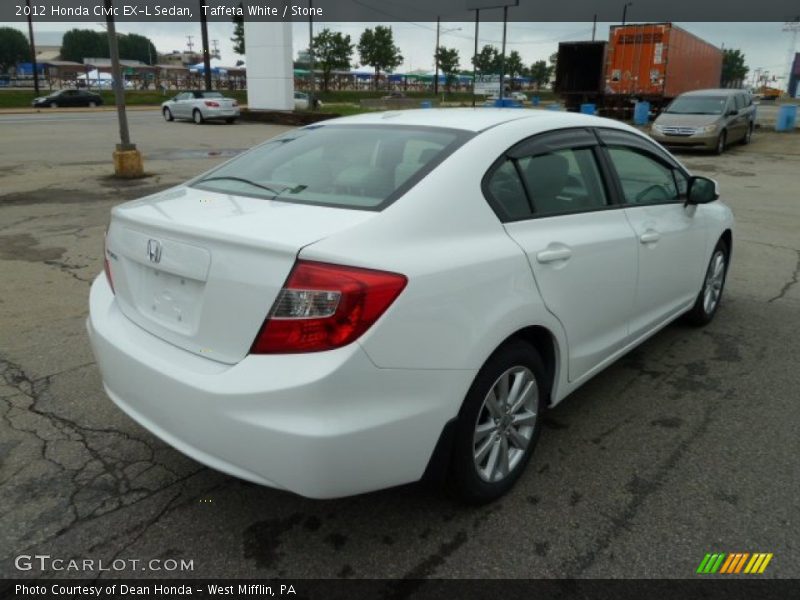 Taffeta White / Stone 2012 Honda Civic EX-L Sedan
