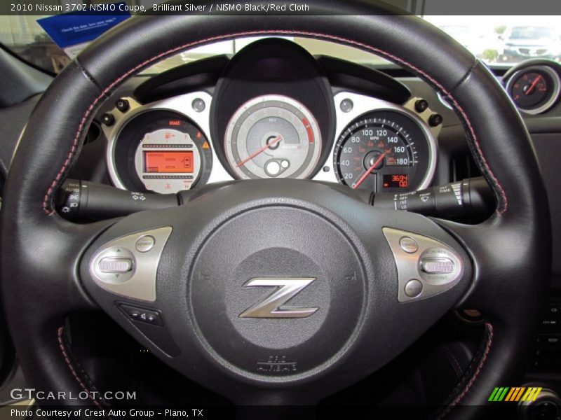 Brilliant Silver / NISMO Black/Red Cloth 2010 Nissan 370Z NISMO Coupe