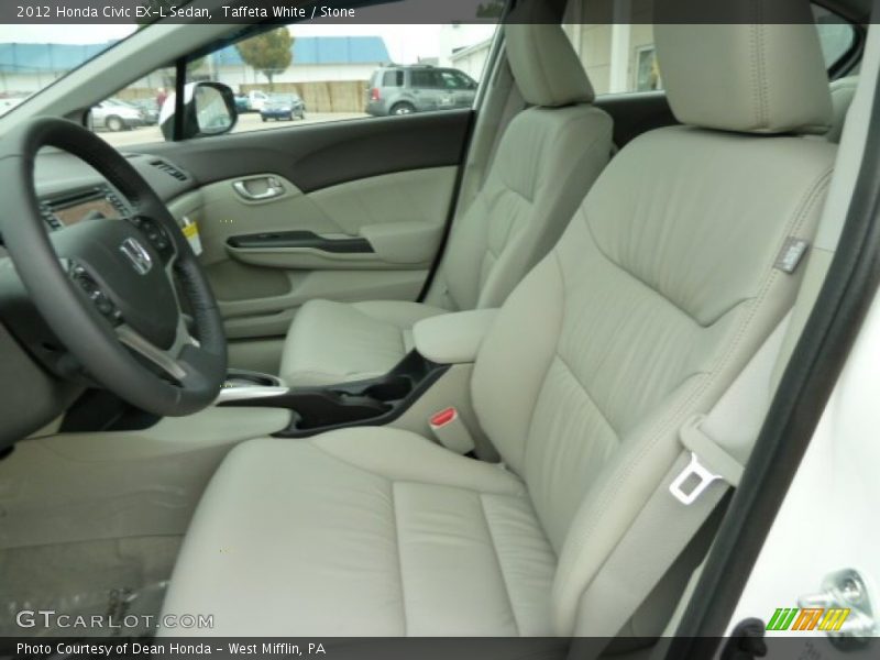  2012 Civic EX-L Sedan Stone Interior