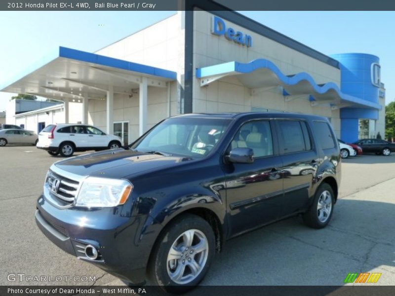 Bali Blue Pearl / Gray 2012 Honda Pilot EX-L 4WD