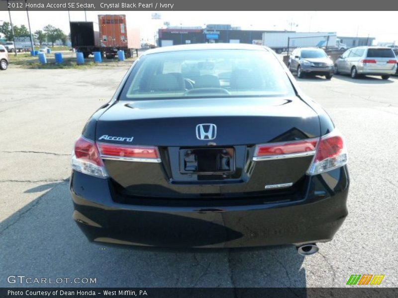 Crystal Black Pearl / Ivory 2012 Honda Accord SE Sedan