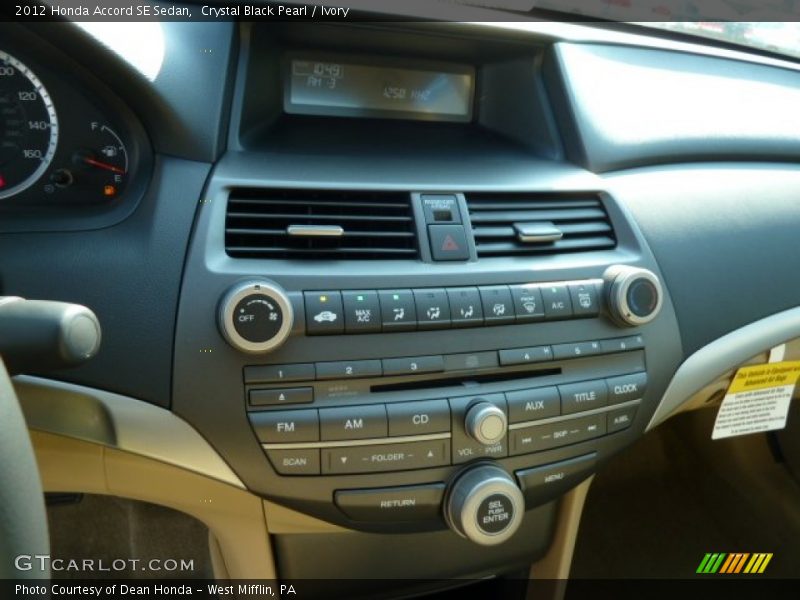 Controls of 2012 Accord SE Sedan