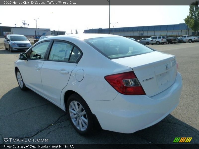 Taffeta White / Gray 2012 Honda Civic EX Sedan