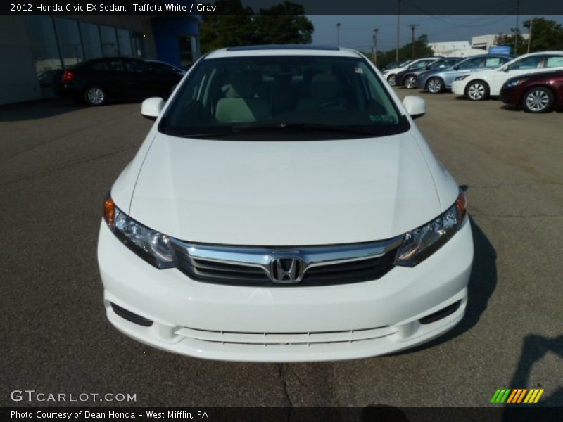 Taffeta White / Gray 2012 Honda Civic EX Sedan