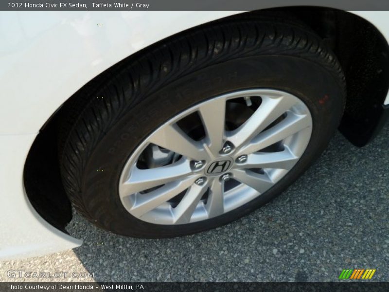 Taffeta White / Gray 2012 Honda Civic EX Sedan