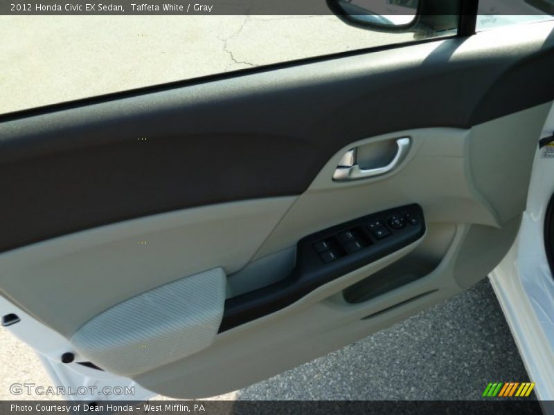 Taffeta White / Gray 2012 Honda Civic EX Sedan