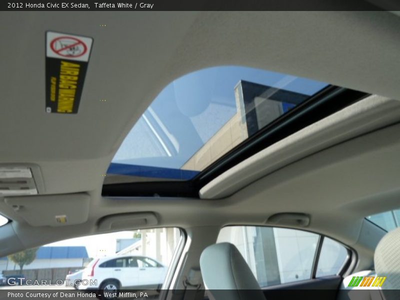 Taffeta White / Gray 2012 Honda Civic EX Sedan